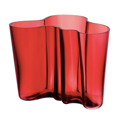 Ručně foukaná skleněná váza Aalto